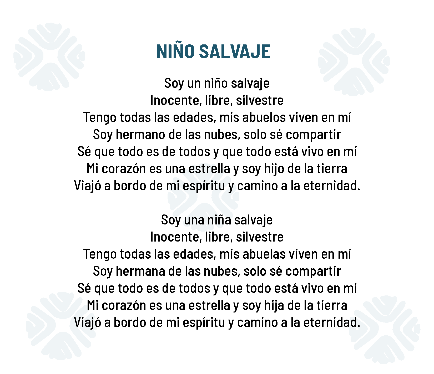 CANTO: NIÑO SALVAJE